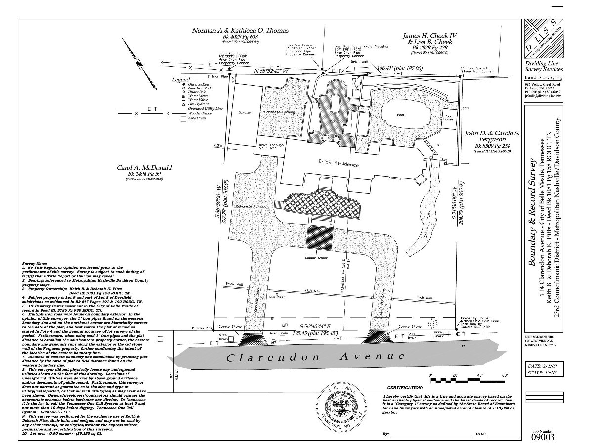 Record Survey Sample Drawing