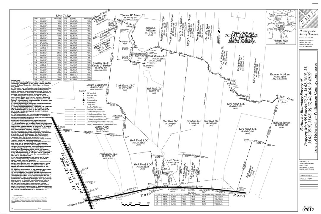 Subdivision Boundary Survey Sample Drawing